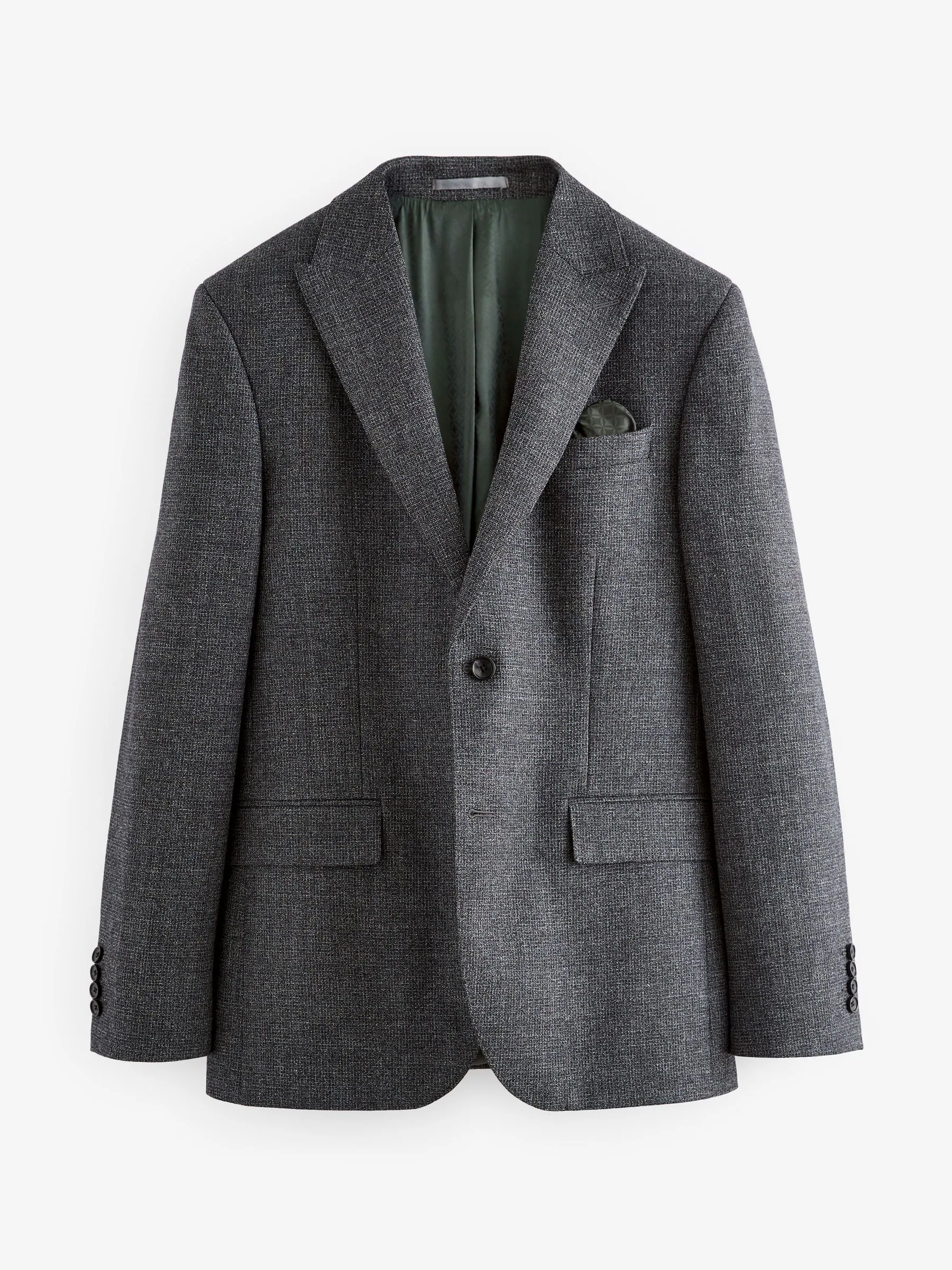 Grijs - Signature Tg Di Fabio kostuumjasje met getextureerde slim fit van Italiaanse stof