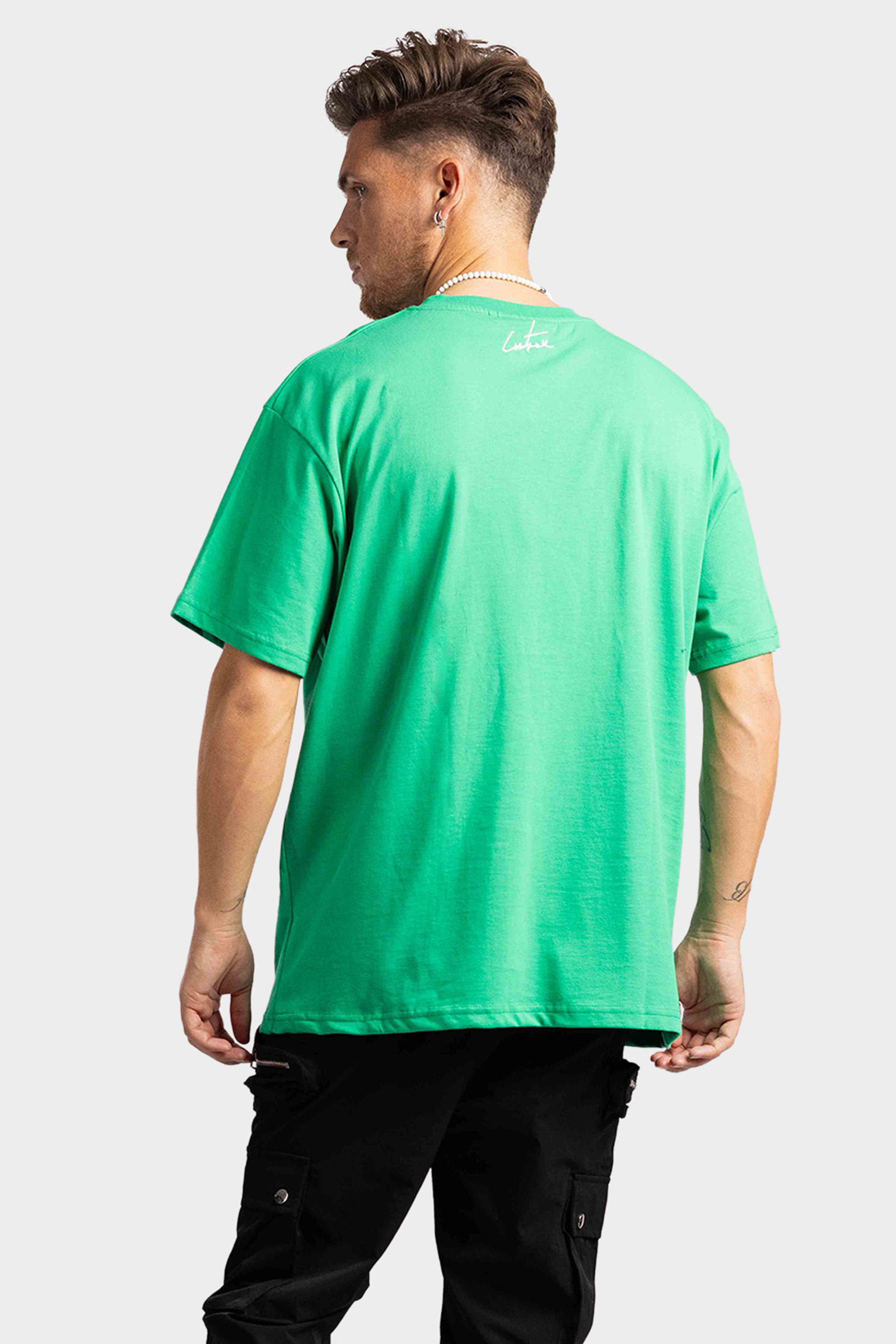 Couture Club Box Print Forest Graphic T-Shirt Heren Groen