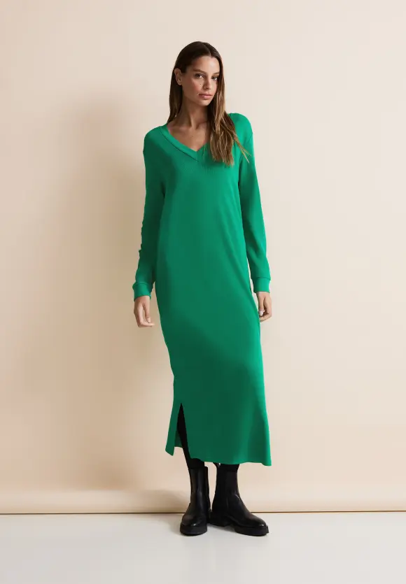 Strick Maxikleid - fresh spring green