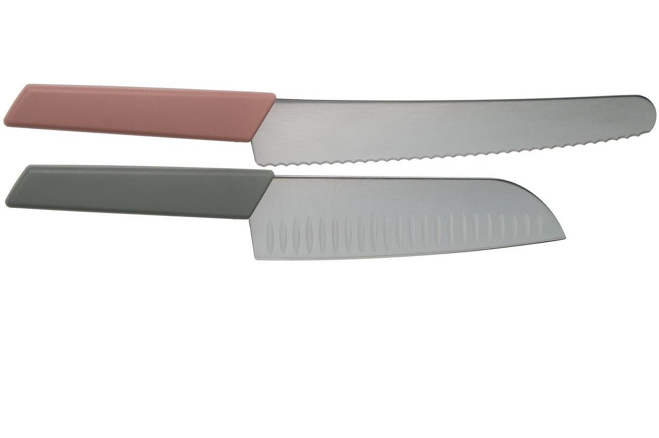 Victorinox Swiss Modern tweedelige messenset, broodmes en santoku