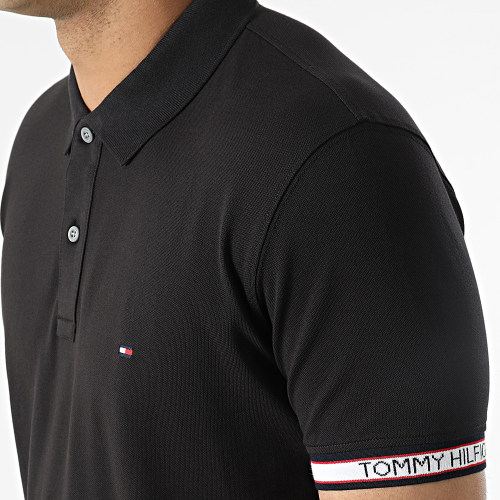 Polo Manches Courtes Cuff Branding 3960 Noir