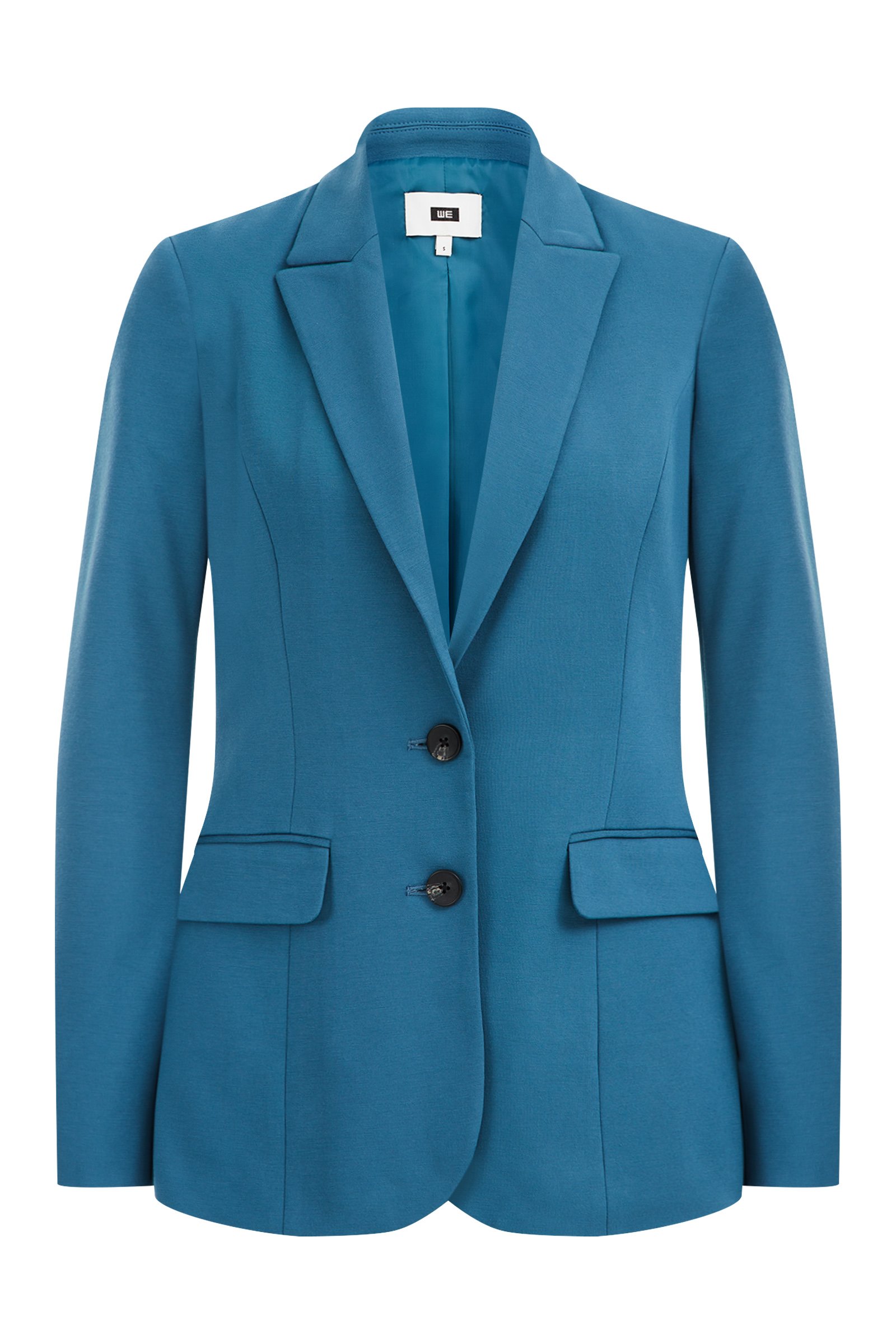 getailleerde jersey-stretch blazer WE Fashion Petrol