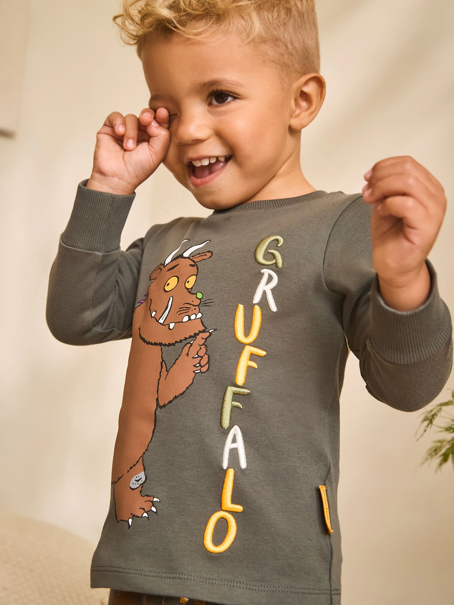 Antracietgrijs/bruin Gruffalo - Single License Snuggle Pyjamas (9mths-9yrs)