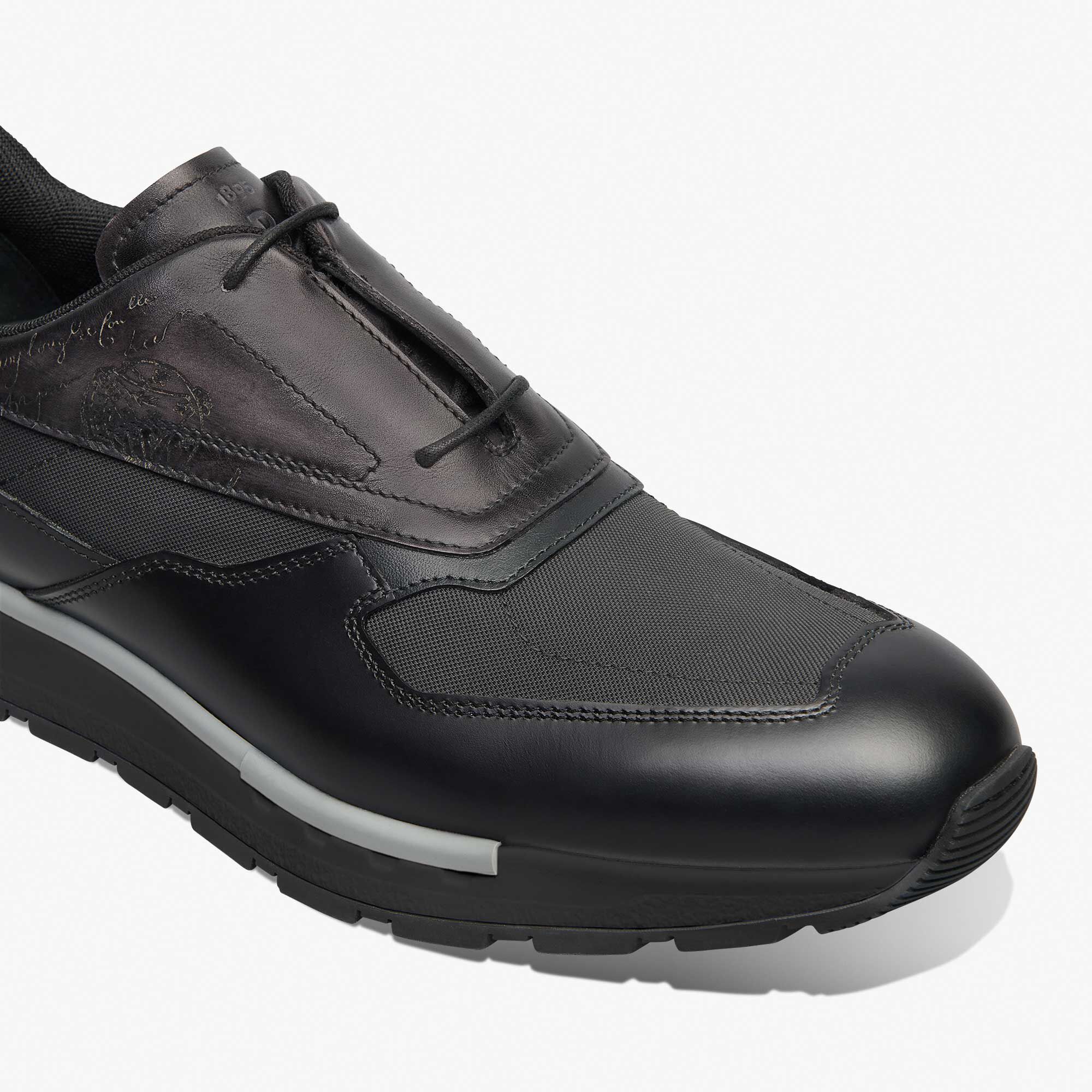 Sneaker Fast Track En Cuir Scritto Et Nylon