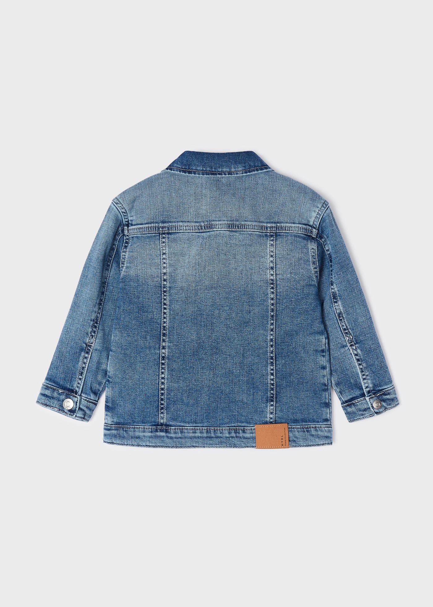 Jaqueta jeans sustentável de algodão para meninos