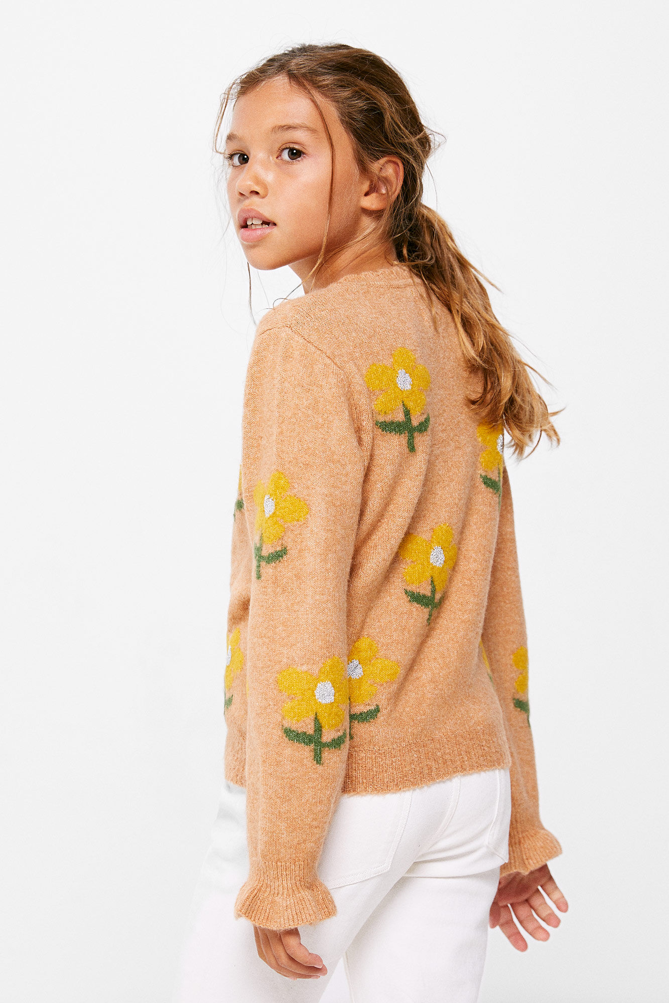Suéter floral para meninas