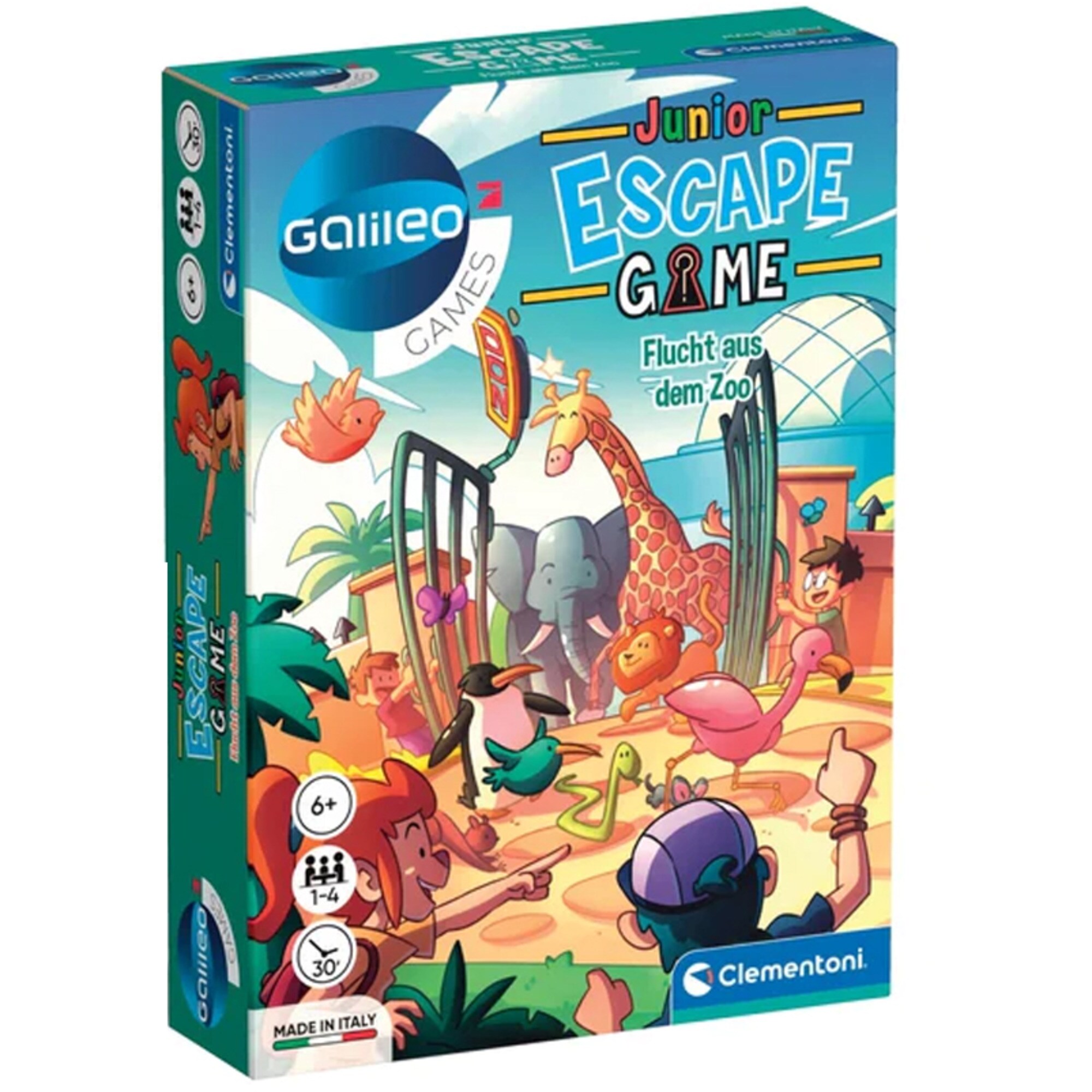 Clementoni Partyspiel Escape Game Junior - Flucht aus dem Zoo