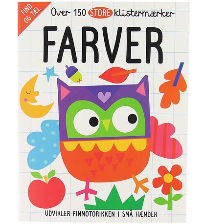 Karrusel Forlag Buch m. Stickers - 150 - Farver - Dänisch