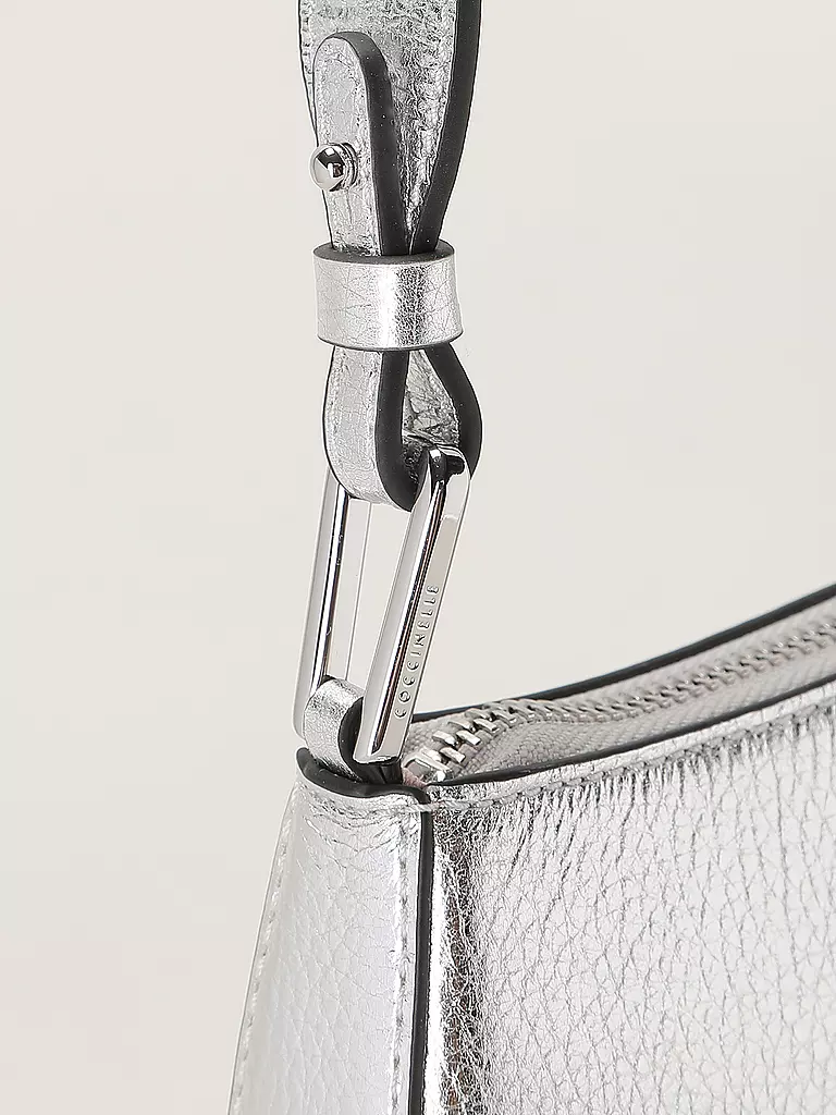 COCCINELLE Ledertasche - Mini Bag MERVEILLE silber