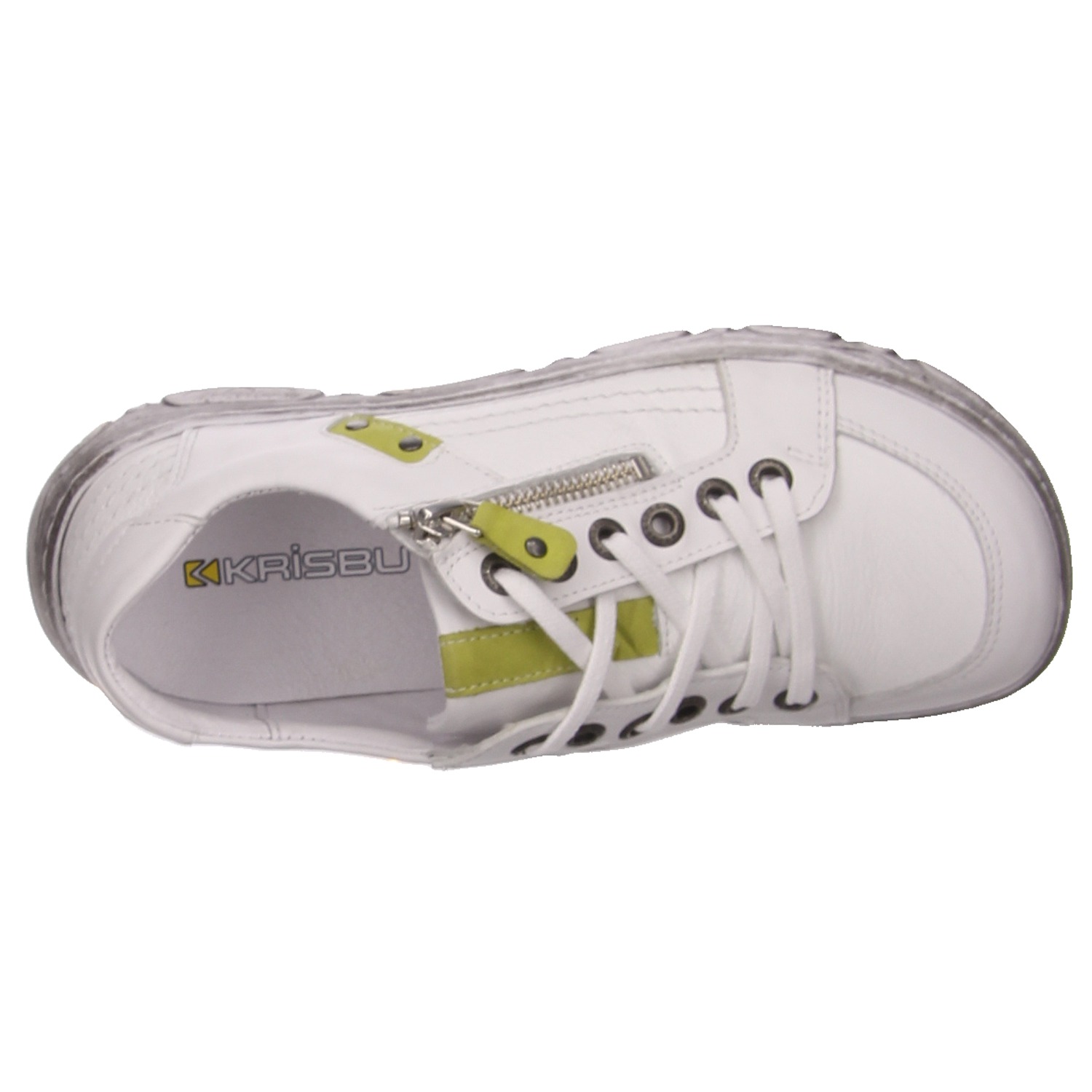 Krisbut Schnürhalbschuh weiß weiss/weiss kombi