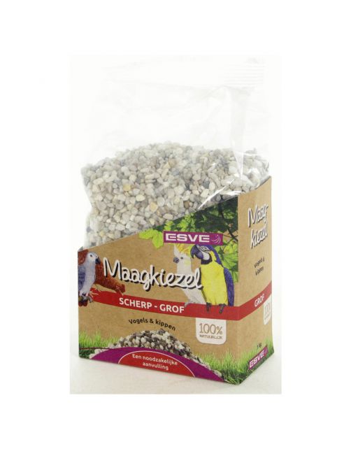 Esve Maki Maagkiezel Grof - Vogelsupplement - 1 kg Grof