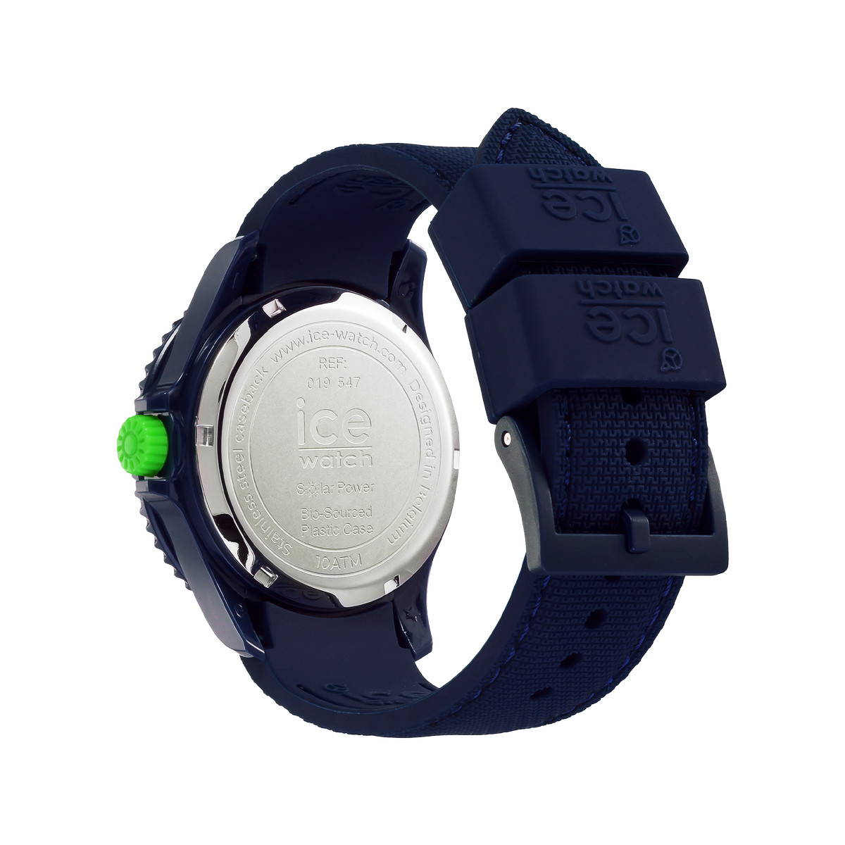 Montre Ice Watch Homme solaire silicone bleu.