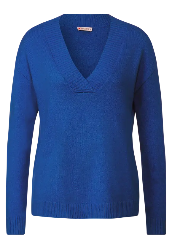 V-Ausschnitt Pullover - fresh intense gentle blue