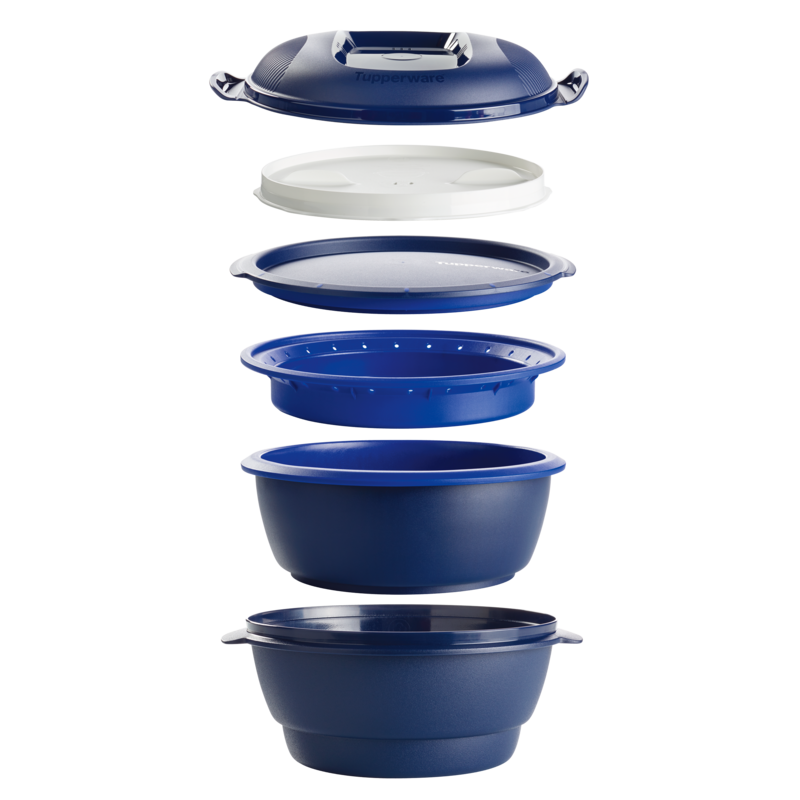 Micro-CombiGourmet 3 l Das Multitalent für die Mikrowelle: Reiskocher, Pasta-Maker, Dampfgarer & Kochtopf