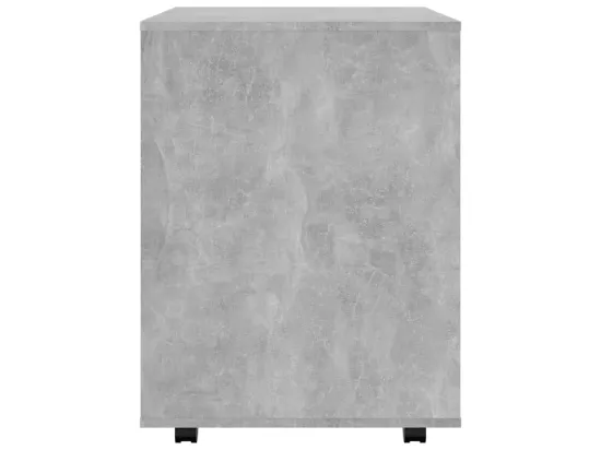 Armoire à roulettes Gris béton 60x53x72 cm Bois d'ingénierie