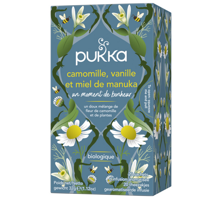 Infusion Camomille, Vanille & Miel de Manuka bio - 20 sachets - PUKKA