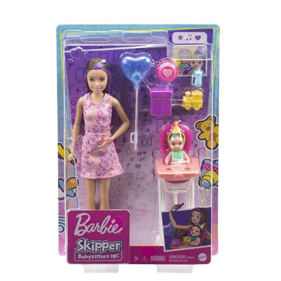 Barbie - Skipper Babysitters Doll and Playset - Feeding Chair 1 (GRP40)