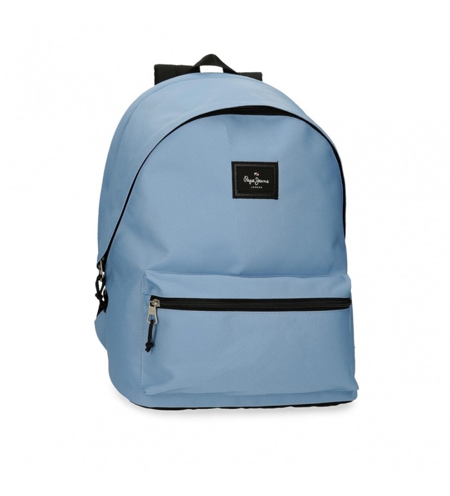 Mochila para computador Pepe Jeans Aris Colorful com dois compartimentos, azul