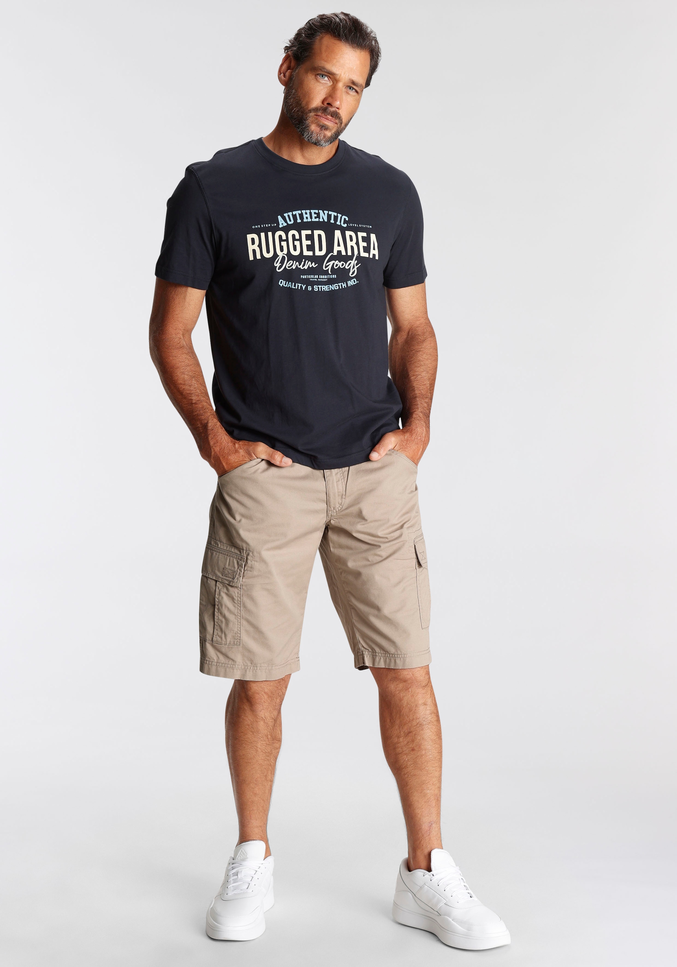 Man's World T-Shirt , Kurzarm,  Regular Fit,  mit Print,  Rundhalsausschnitt