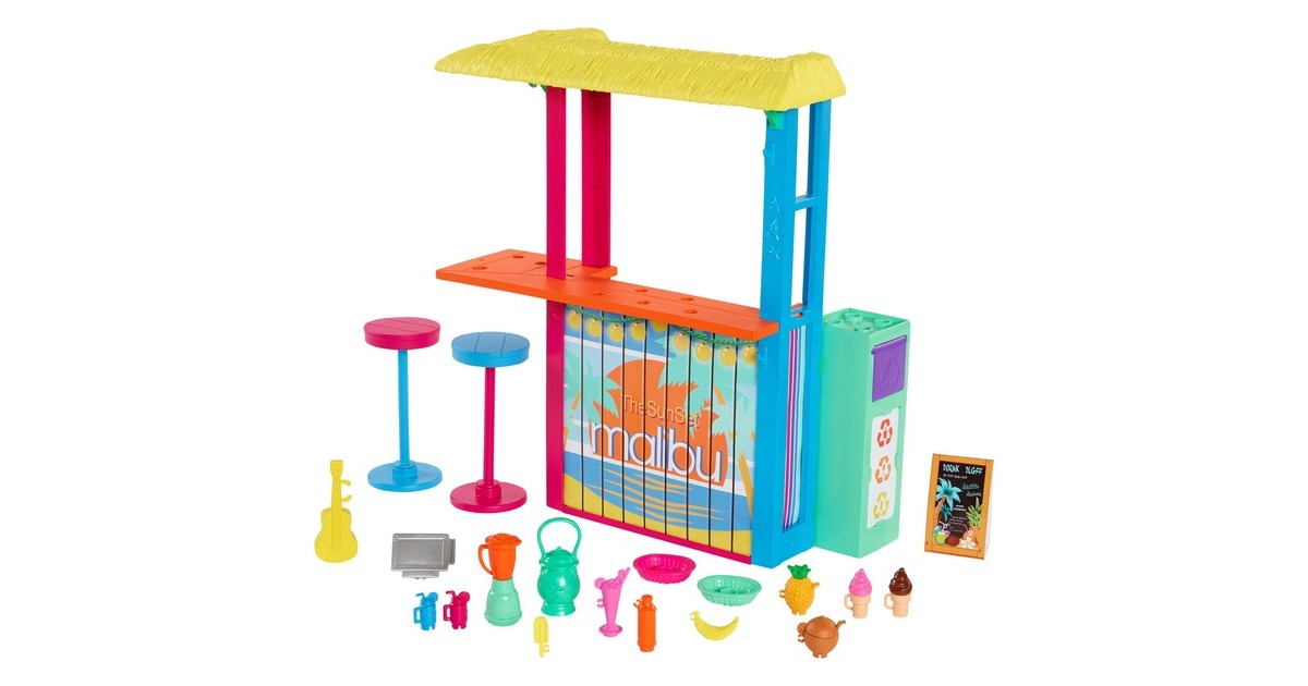 BarbieLoves the Ocean Beach Shack poppen accessoires