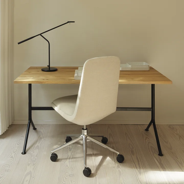 Normann Copenhagen - Kip Schreibtisch, 80 x 150 cm, Eiche / schwarz