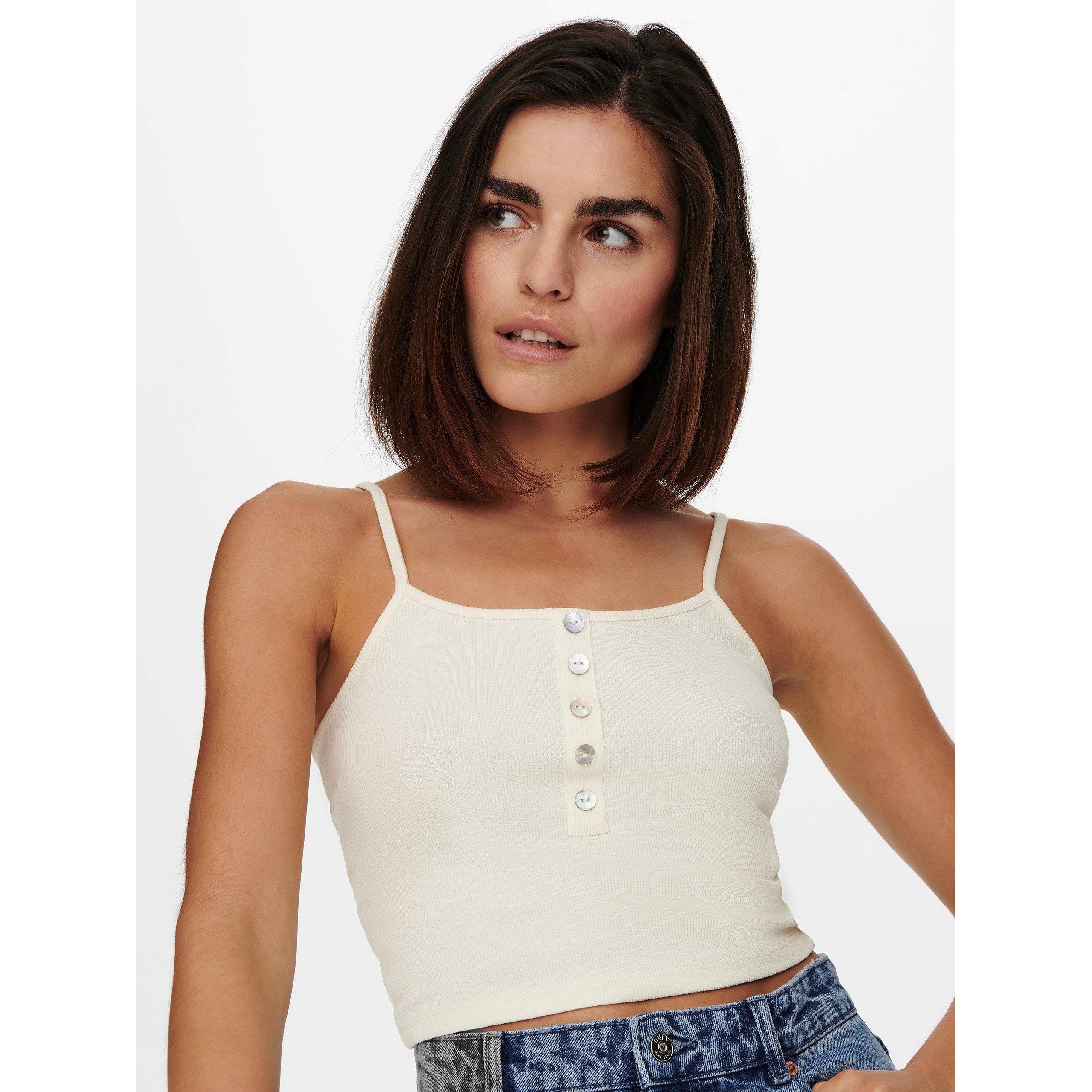 Only Singlet Cropped Botton Top Ld99