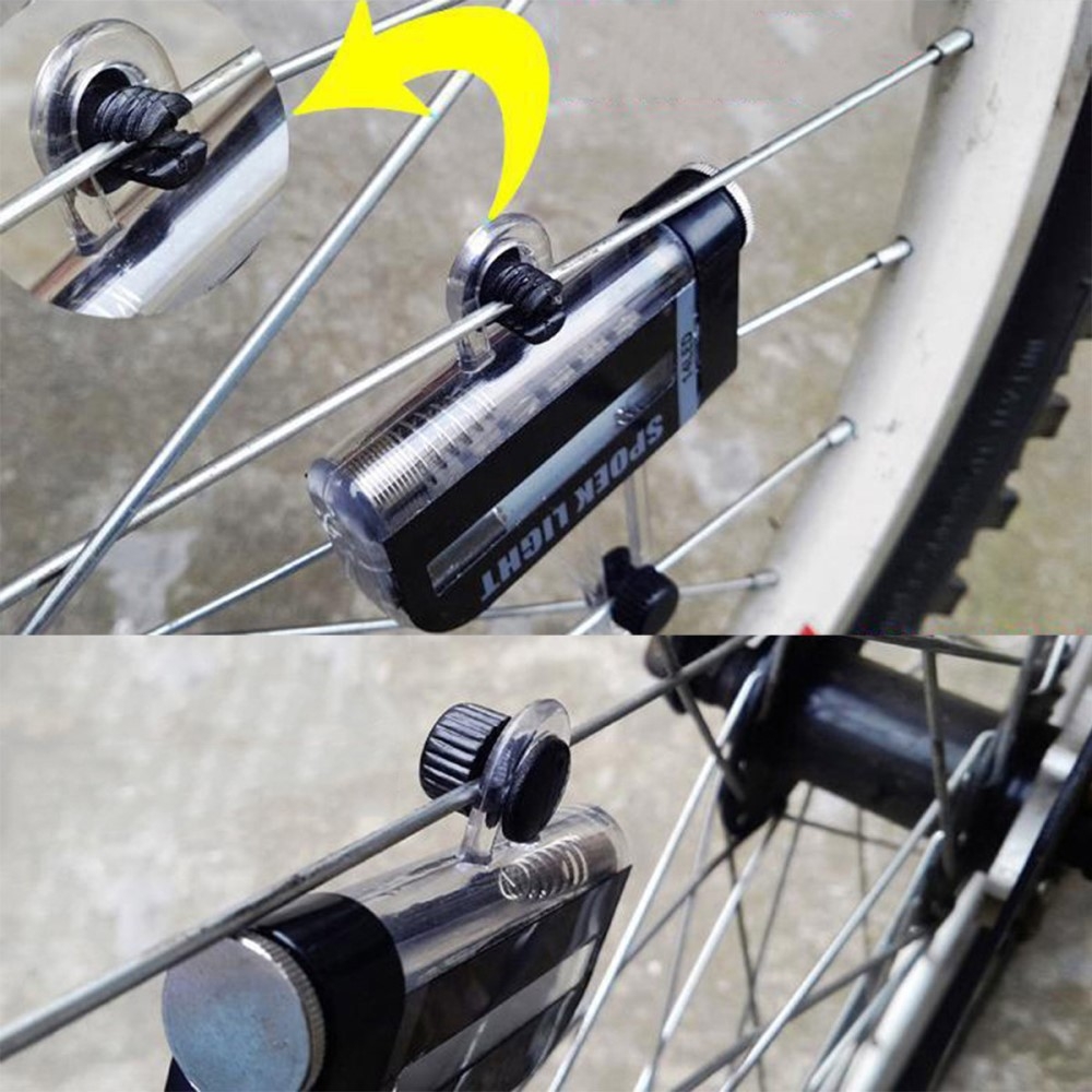 Fahrrad Bike Velo Speichen LED Beleuchtung Spoke Light - Schwarz