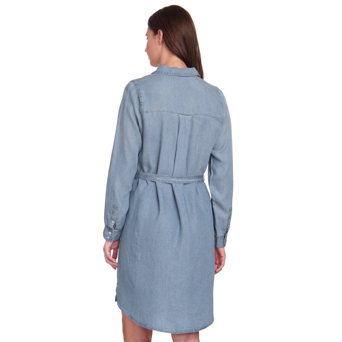 Gina Benotti Damen Kleid mit Bindeband blau