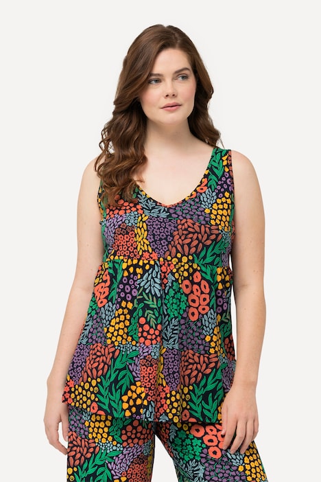 Babydoll, V-Ausschnitt, ärmellos, Biobaumwolle