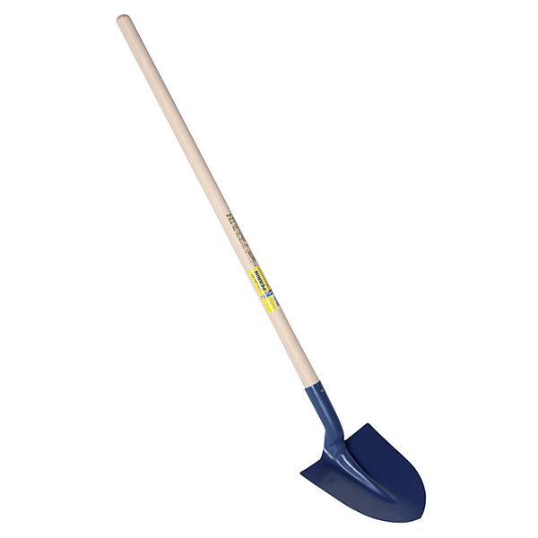 Pelle ronde col de cygne tête 29 cm manche en bois 110 cm