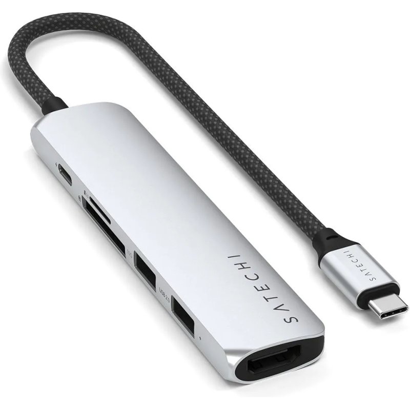 Satechi ST-P6SS hub & concentrateur USB Type-C 10000 Mbit/s Argent