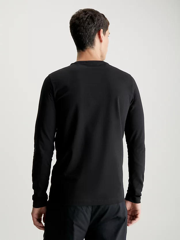 Camiseta de manga comprida com modelagem justa e tecido elástico