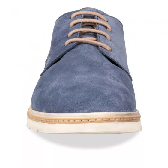 Derbies BLEU DENIM SIDE CUIR