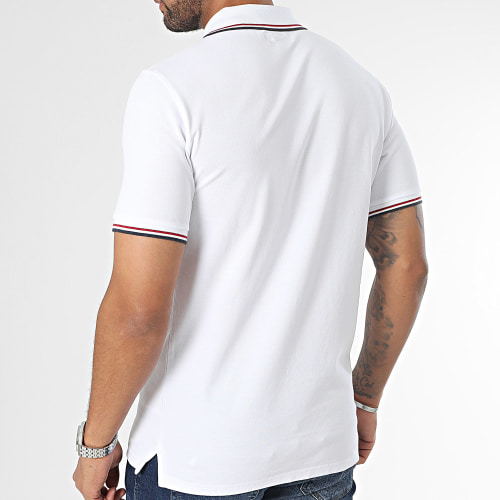 Polo Manches Courtes Vintage Tipped Blanc