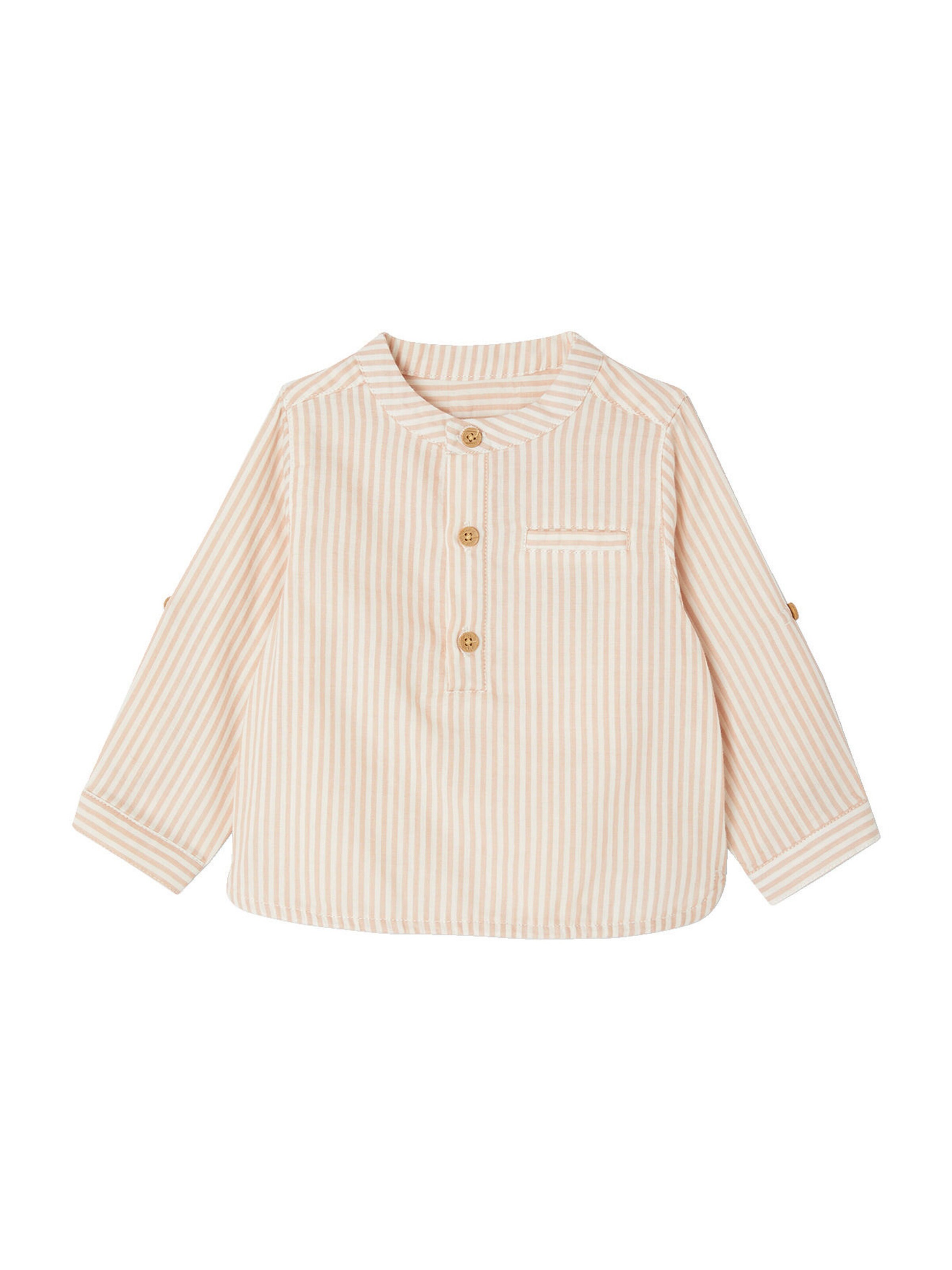 Vertbaudet Festliches Baby-Set: Hemd, Shorts & Hosenträger taupe