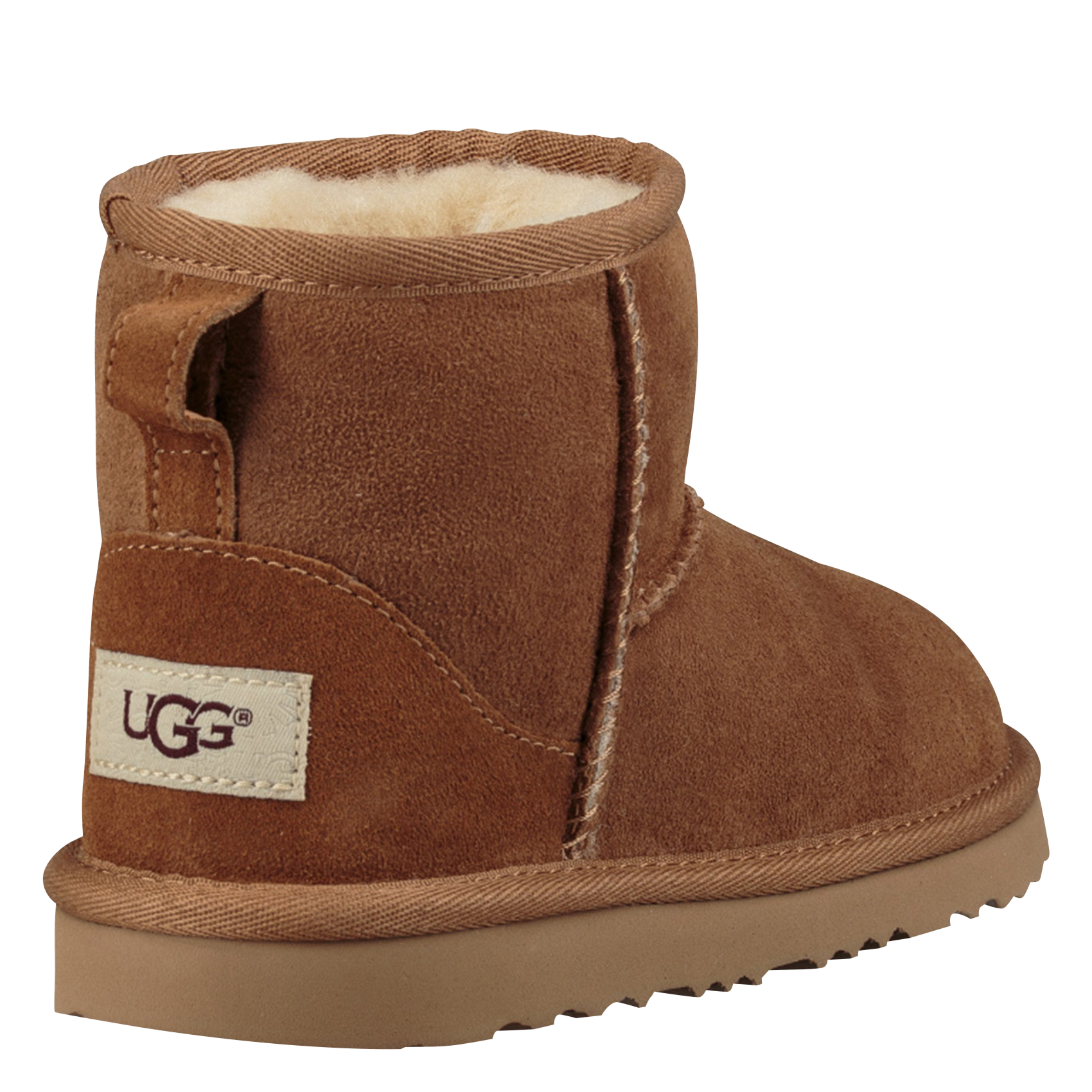 CLASSIC MINI II - Bottines fourrées en cuir velours| Marron