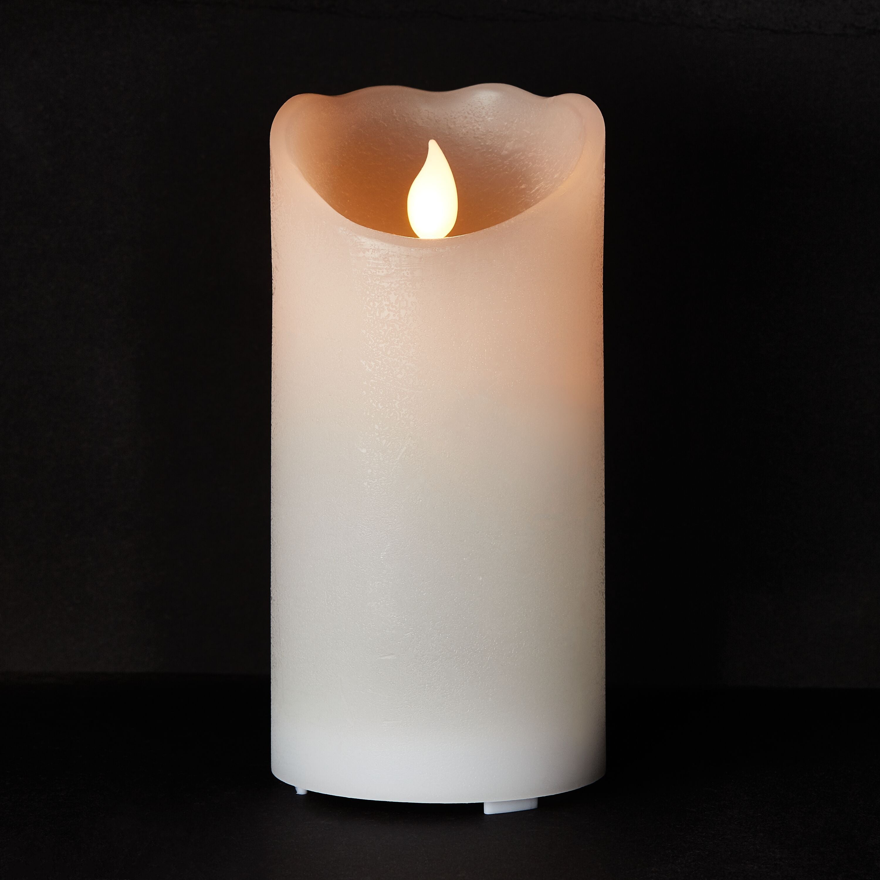 LUNA LED-Kerze - Weiss / H: 15.0 cm