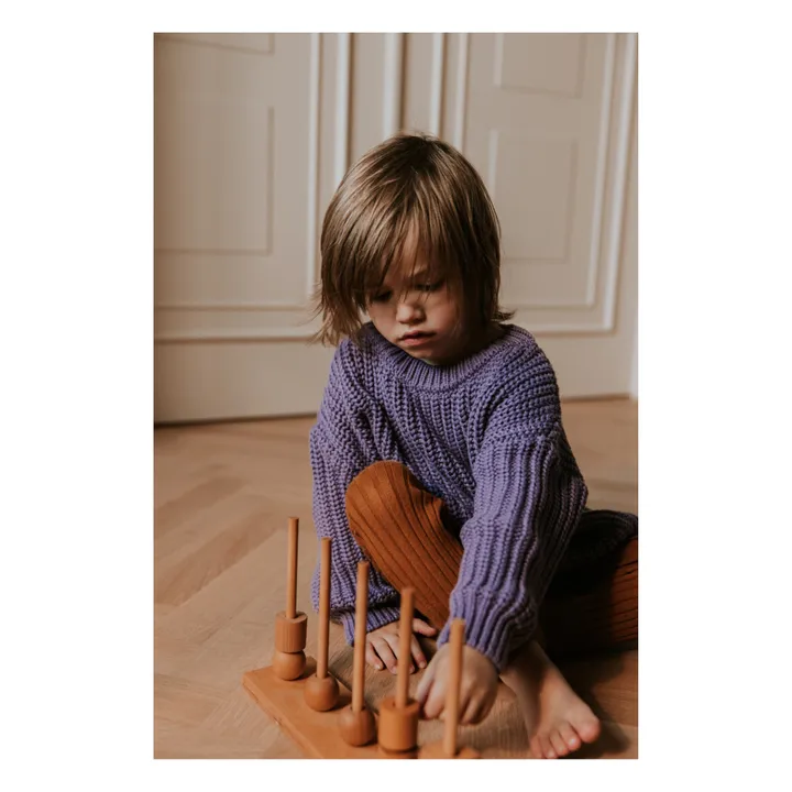 Yuki Pull Chunky Coton Bio | Violet
