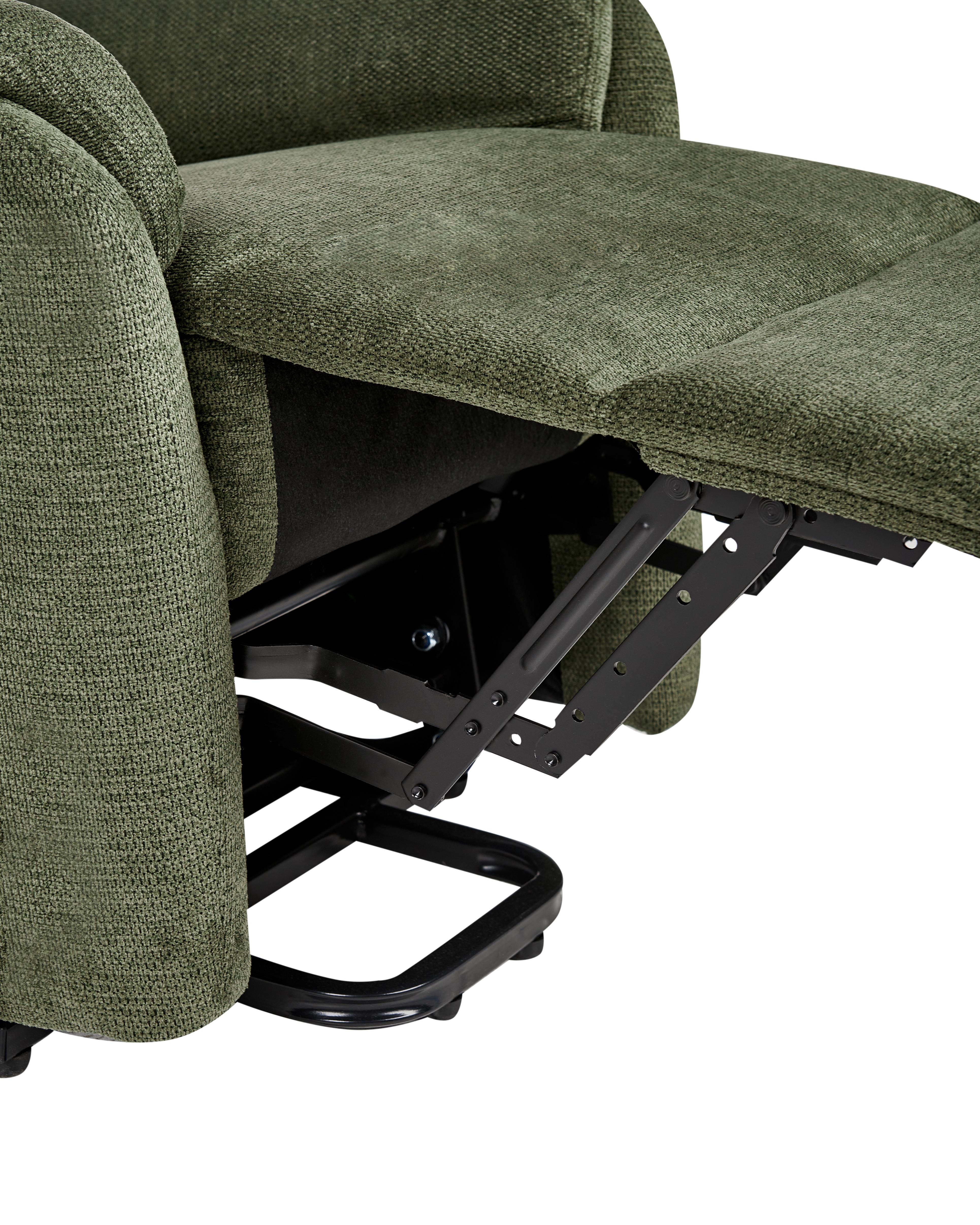 Elektrische relaxfauteuil ELEGY inclusief voetensteun Stof Groen