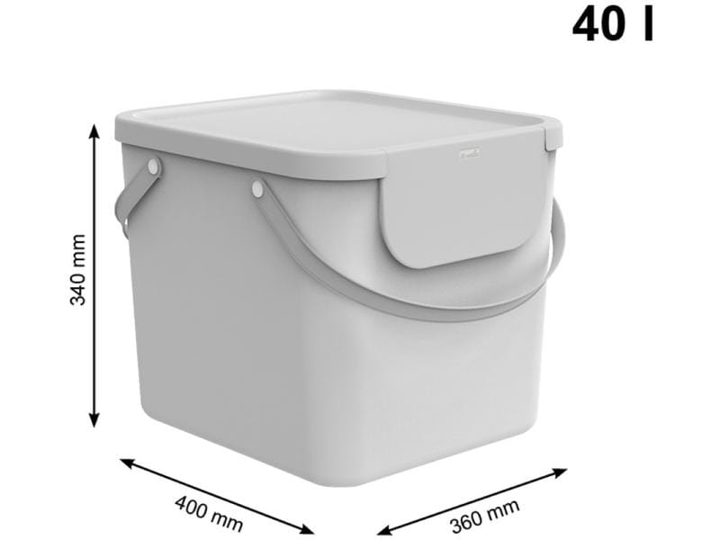 Rotho Wäschesammler Albula 40 l, Mistletoe Weiss Wäschesortiersystem