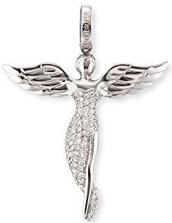 Hanger - Engel - Gerodineerd 925 Sterling Zilver - 72 Witte Zirkonia