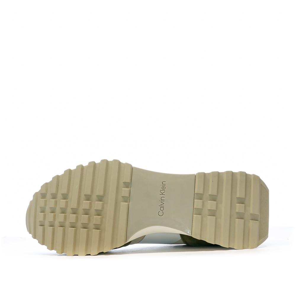 Calvin Klein Jeans Baskets Beige/Kaki Homme Calvin Klein Jeans Top Lace