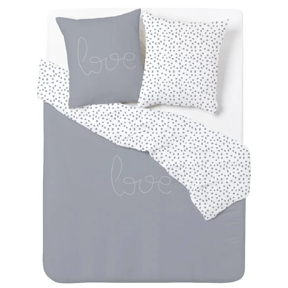 Parure de lit 3 pièces polyester 240x220cm - 63x63cm