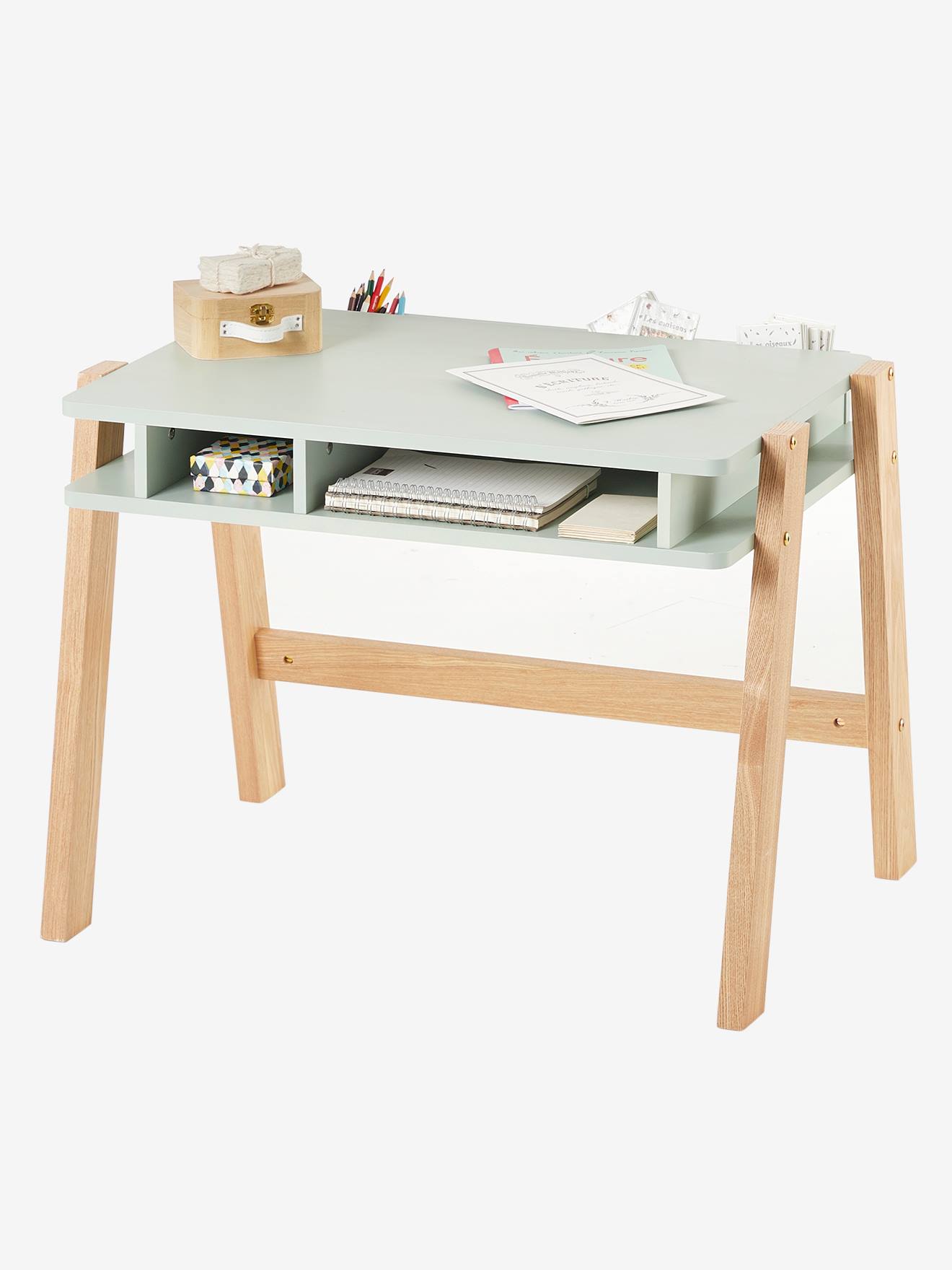 Mesa de berçário Architekt Mini, verde médio, lisa