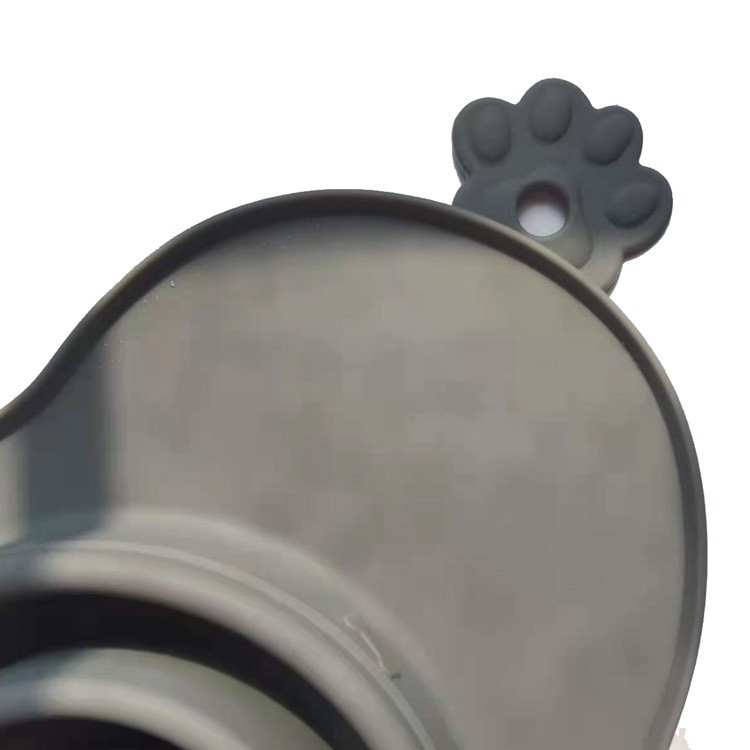 Silikon Hunde Futter Matte Haustier Anti-Schling Napf Labyrinth Schüssel inkl. Wassernapf - Grau