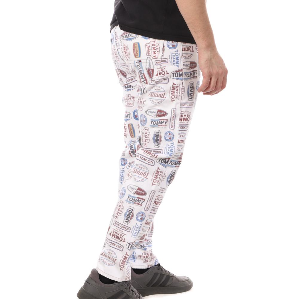 Tommy Hilfiger Pantalon Blanc à Motifs Homme Tommy Hilfiger Pantalons 846