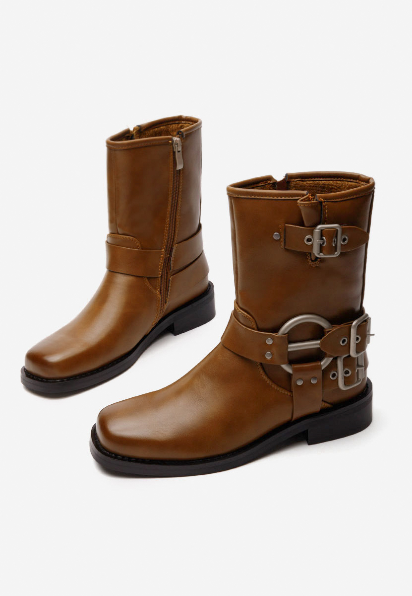 Bottines hautes femme chameau Migdalia
