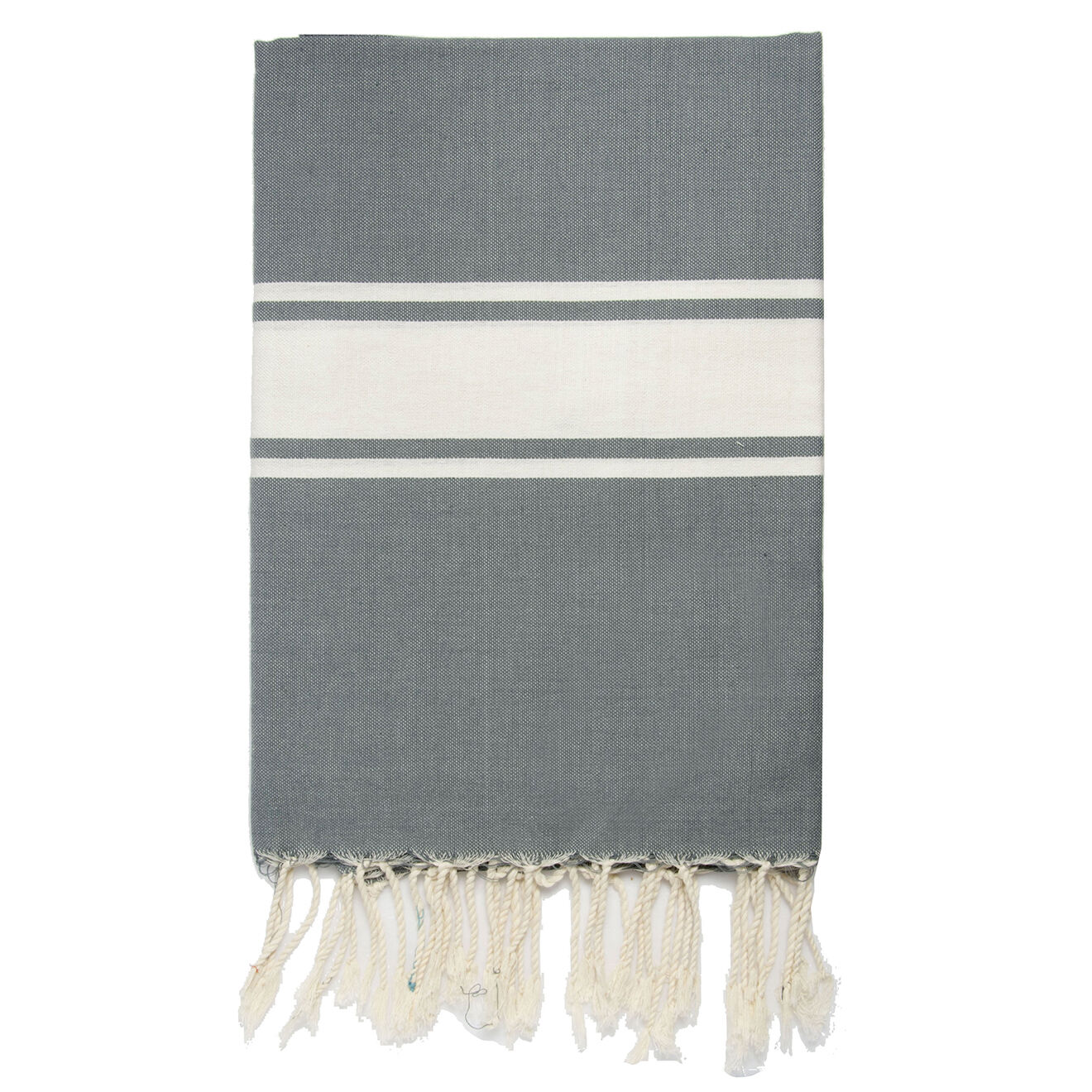 Febronie Nappe 100% Coton 200 g/m² Saint-Tropez gris moyen/blanc