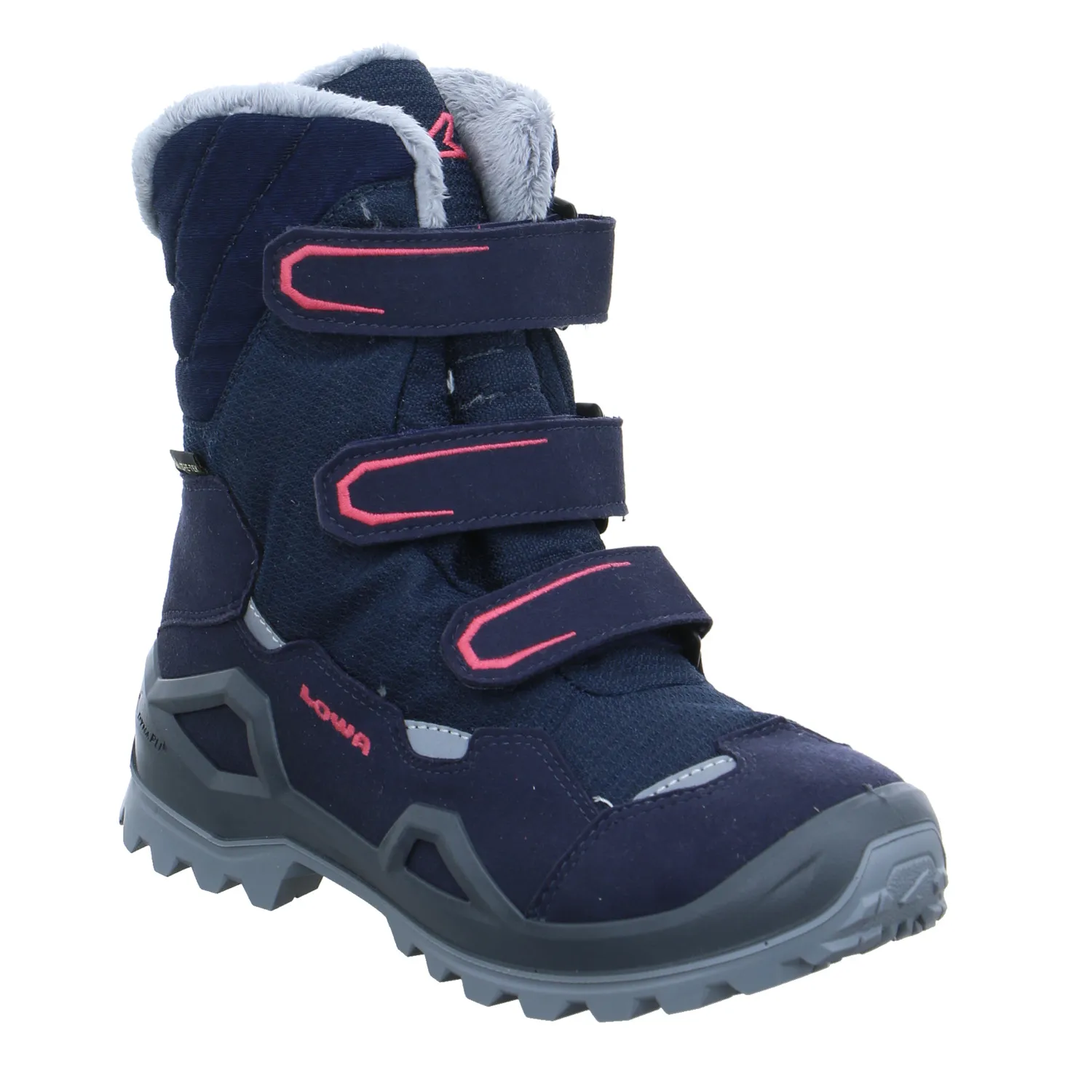 LOWA Mädchen-Snowboot Membrane Dunkelblau Textil  Winterstiefel
