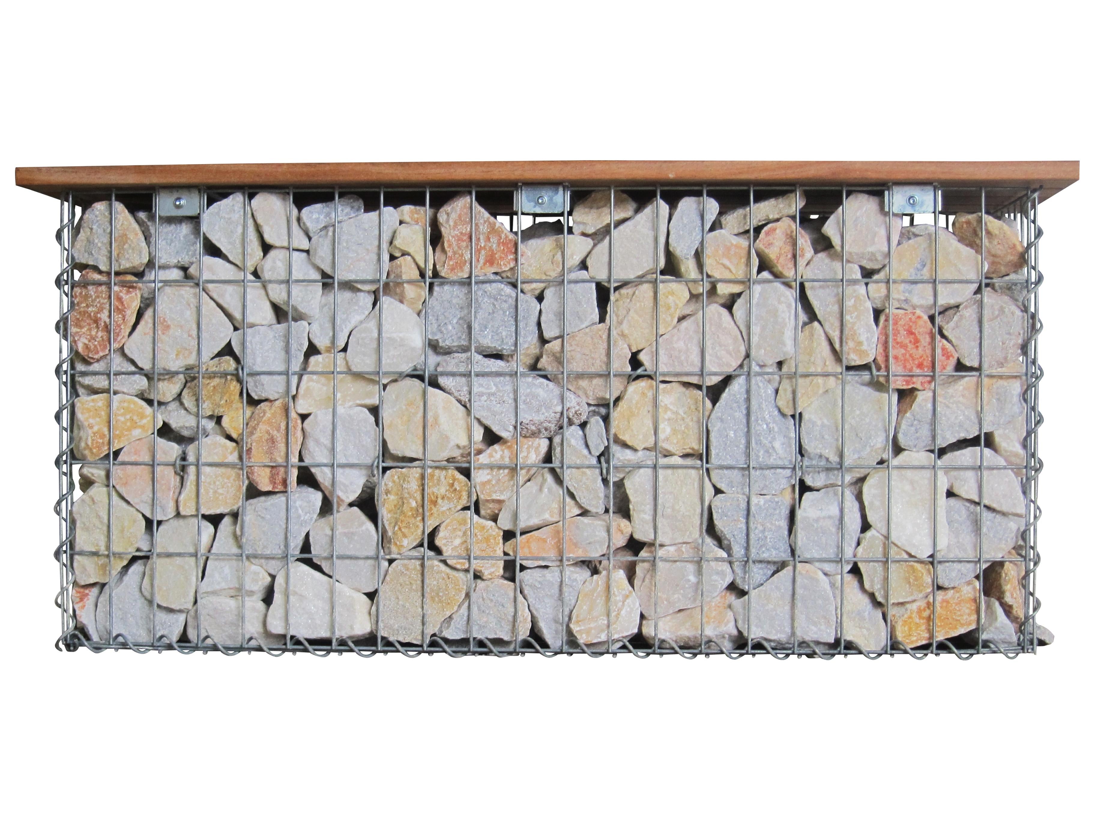 Gabiona Gartenbank Spiralgabione CUMARU MW 5 x 10 cm 105 x 50 x 40 cm